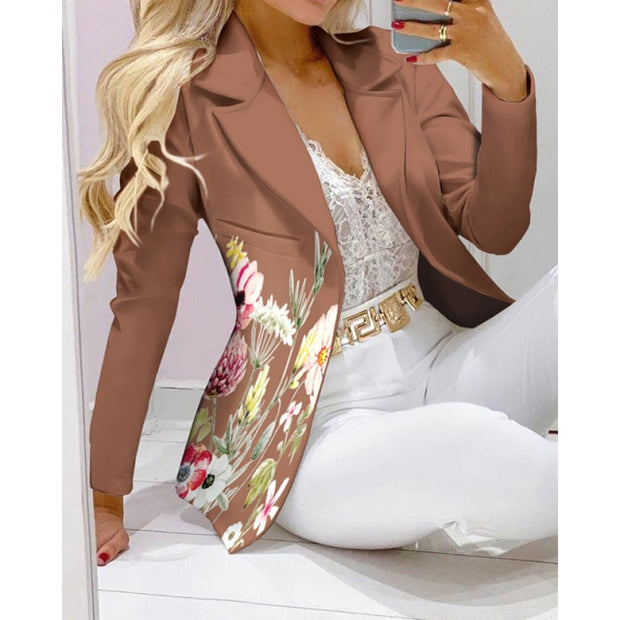 2021 Women New Autumn Lapel Collar Double Breasted Blazer & Tailored Pants Set Long Leggings Suit Elegant 2 Piece Outfits